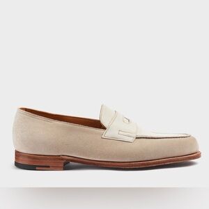 JOHN LOBB Lopez Colorblock Suede Penny Loafers